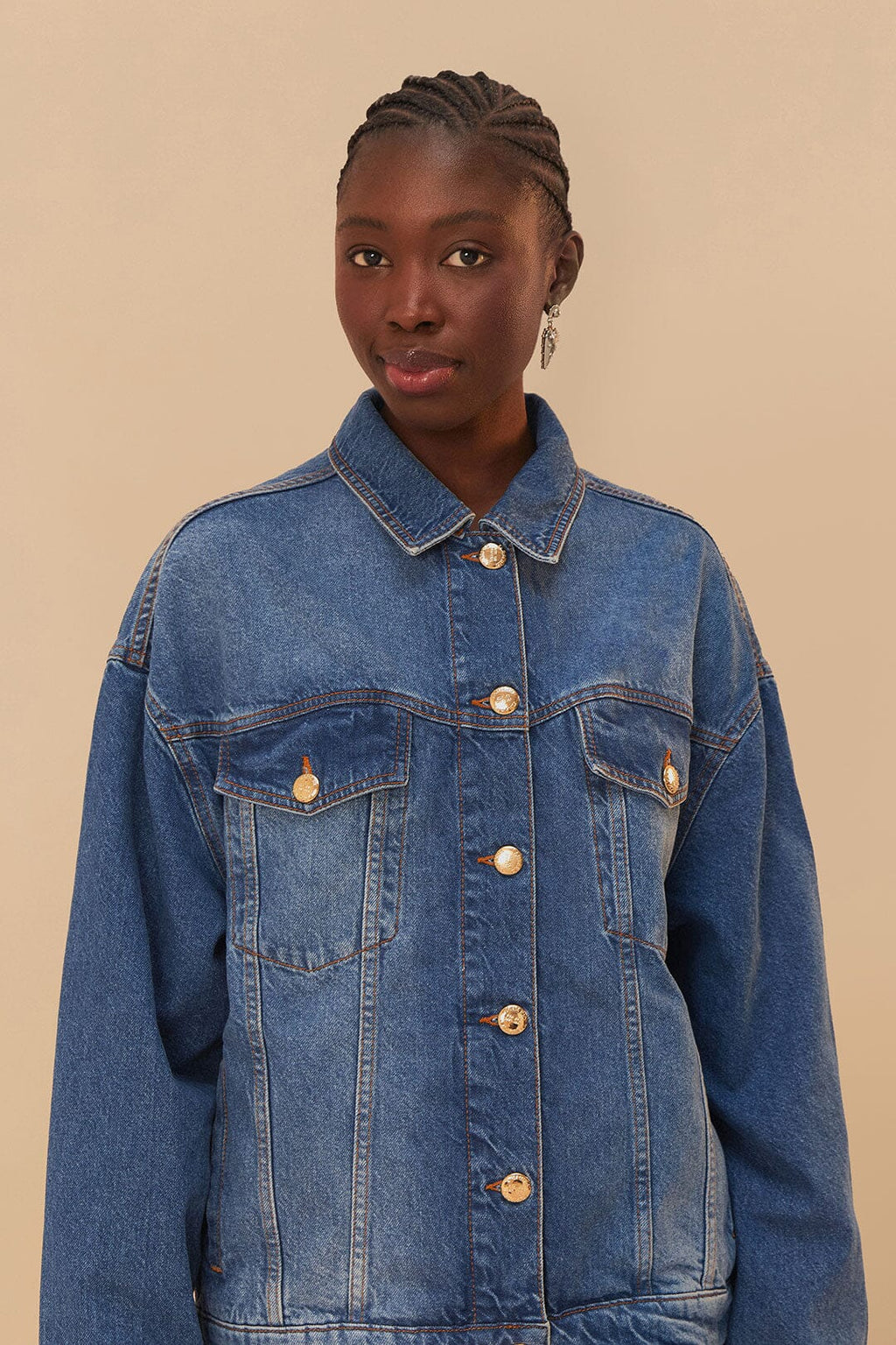 Denim Buttoned Jacket